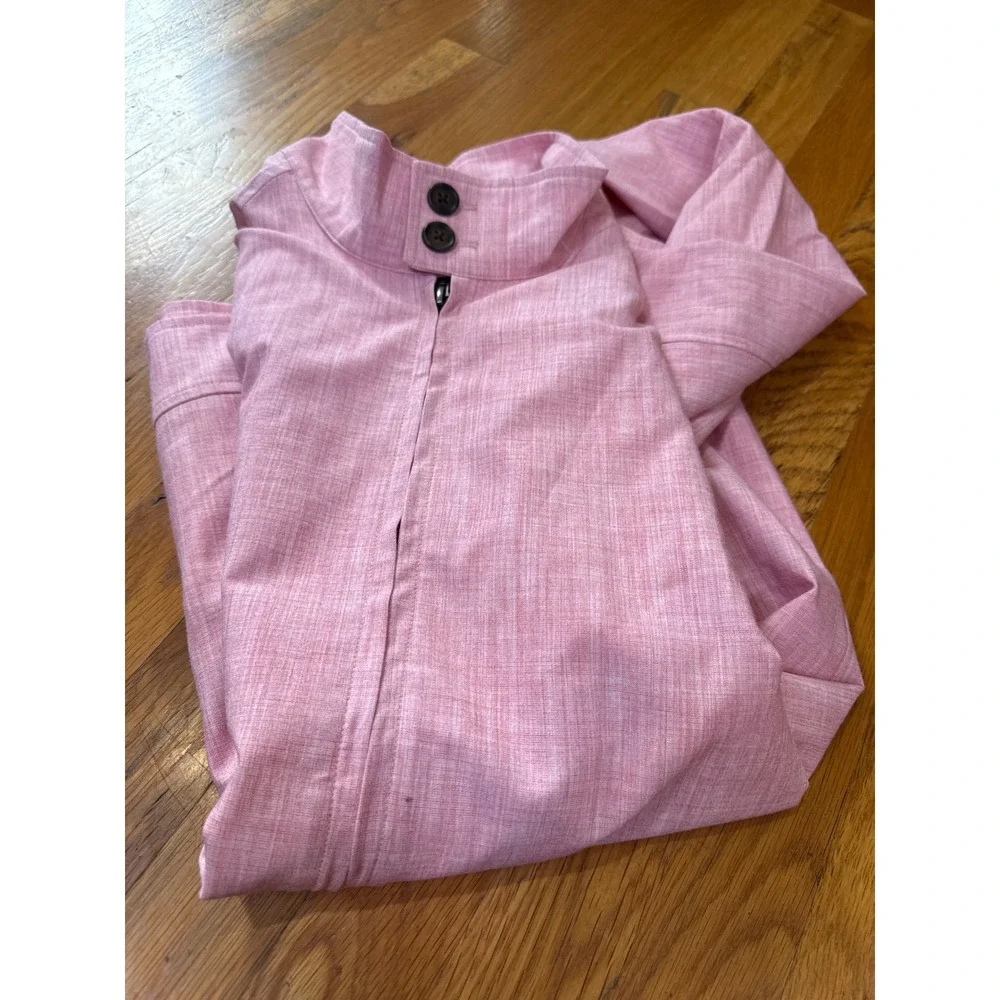 Hawker Rye Pink Textured Jacket Mens Medium Minimalist Bomber Coat